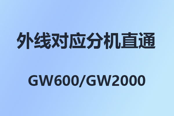 國威：怎么設置某一條外線對應某一個分機,國威GW2000,電話交換機
